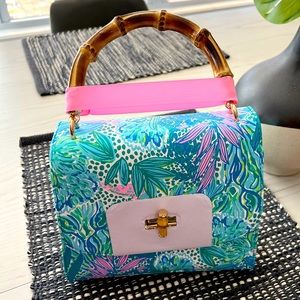 Lilly Pulitzer Bamboo Handle Purse